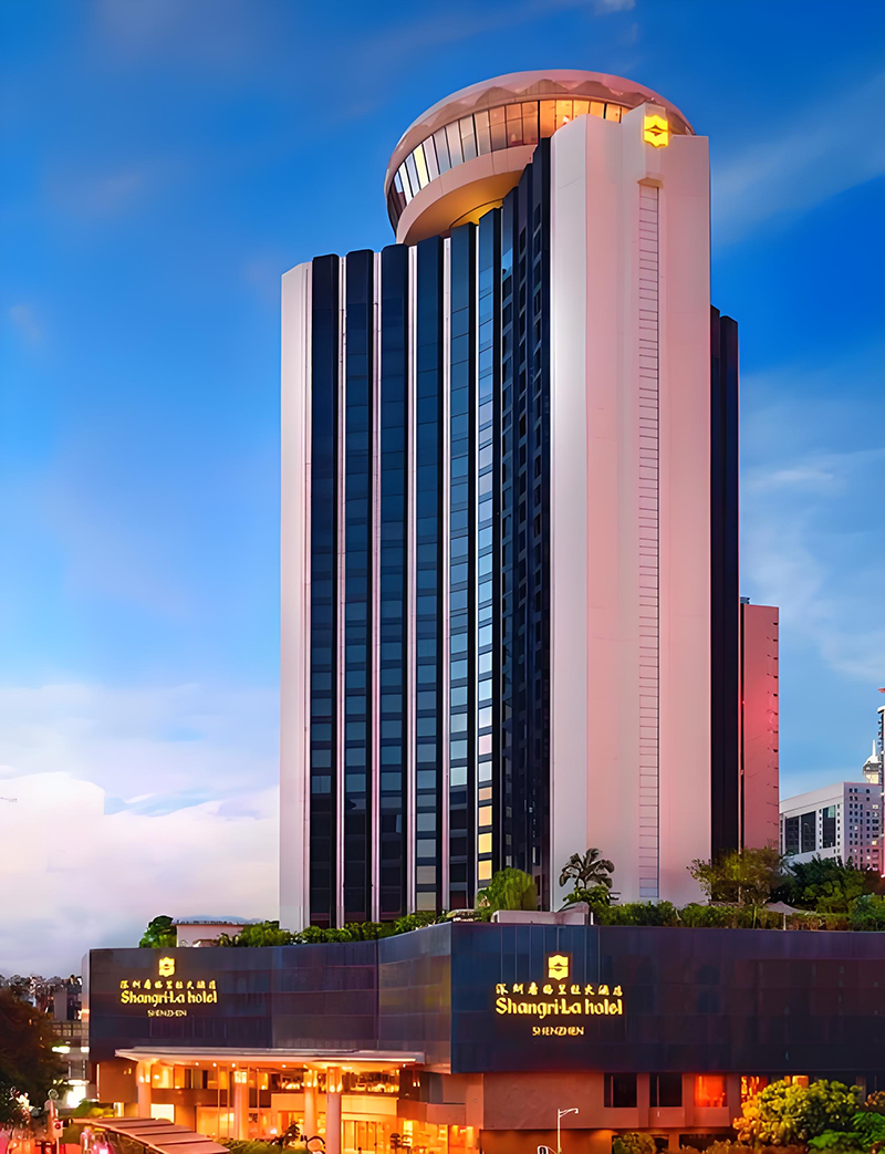 深圳香格里拉大酒店。地址：深圳市羅湖區(qū)建設(shè)路1002號